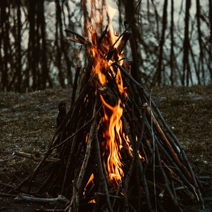 Feu de l'été en soirée